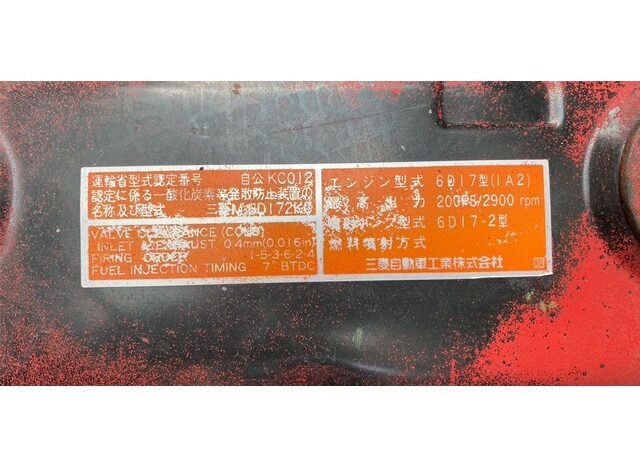 KC-FK628DD(Mitsubishi Fuso) Dump(6D17) full